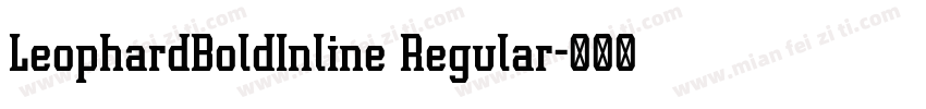 LeophardBoldInline Regular字体转换